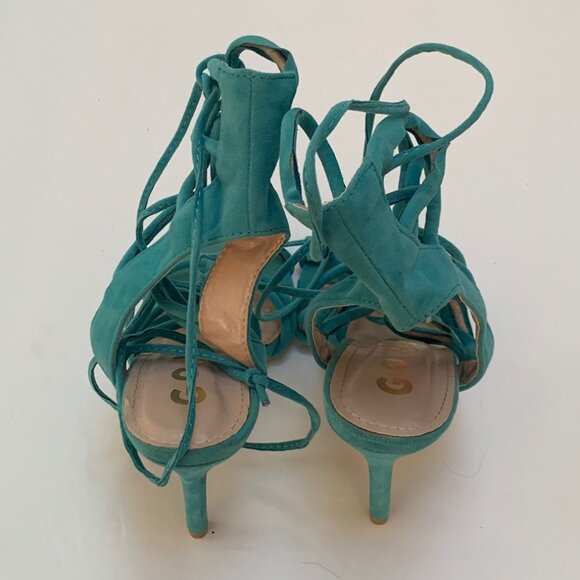 GO JANE Strappy Lace Up Round ToeStillettos - Picture 4 of 8